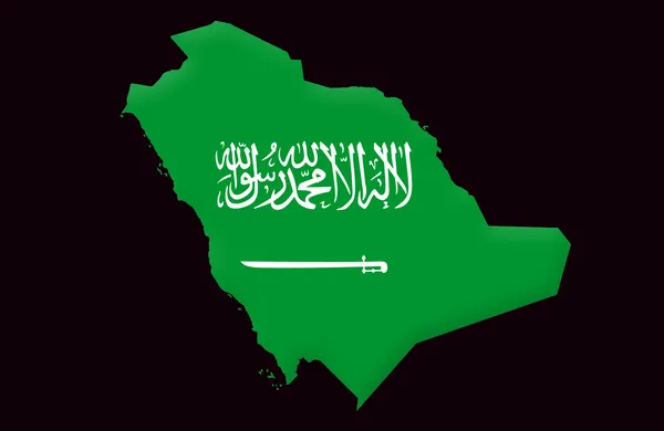 Mapa do Reino da Arábia Saudita — Fotografia de Stock