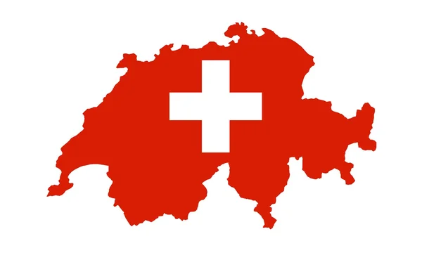 Swiss Confederation map — Stockfoto