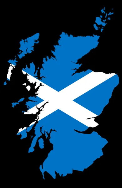Scotland map on black — ストック写真