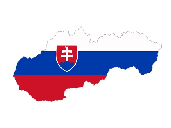 斯洛伐克共和国地图 — 图库照片