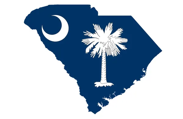 Mappa di Stato della Carolina del Sud — Foto Stock