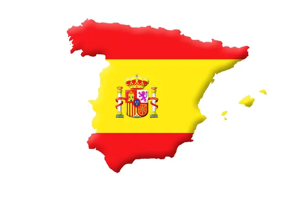 Mapa do Reino de Espanha — Fotografia de Stock