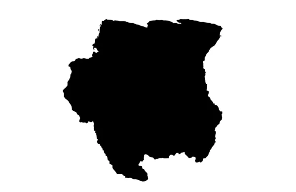 Republic of Suriname map — Zdjęcie stockowe
