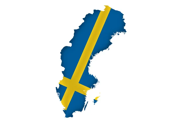 Königreich Schweden Karte — Stockfoto