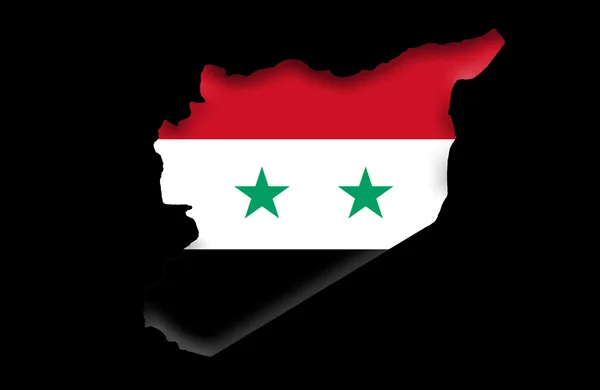 시리아 아랍 공화국 지도 — 스톡 사진