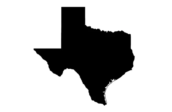 State of Texas map on white — 图库照片