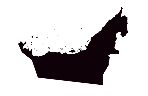 Mapa dos Emirados Árabes Unidos — Fotografia de Stock