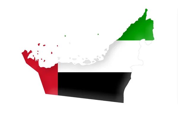 Mappa Emirati Arabi Uniti — Foto Stock