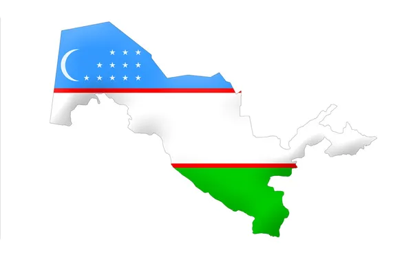 Republic of Uzbekistan map — Stock Fotó