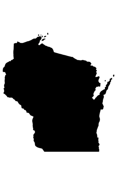 Mapa do estado do Wisconsin — Fotografia de Stock