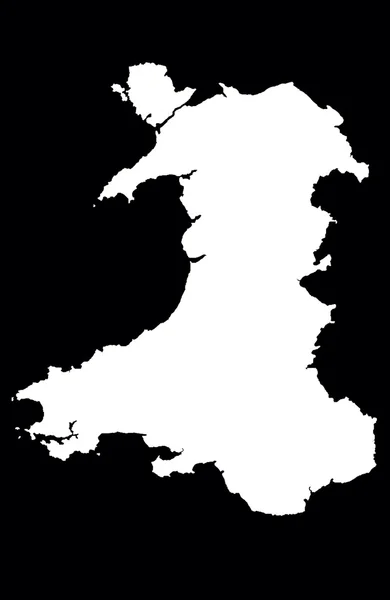 Ουαλία χάρτη — Φωτογραφία Αρχείου