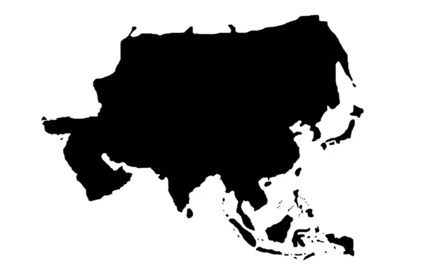 Карта Азии на белом — стоковое фото