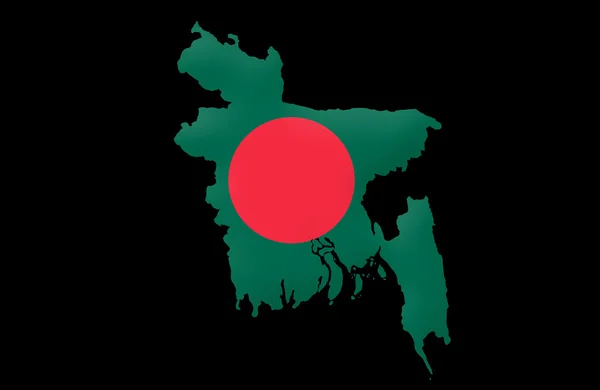 Mapa da República do Bangladesh — Fotografia de Stock