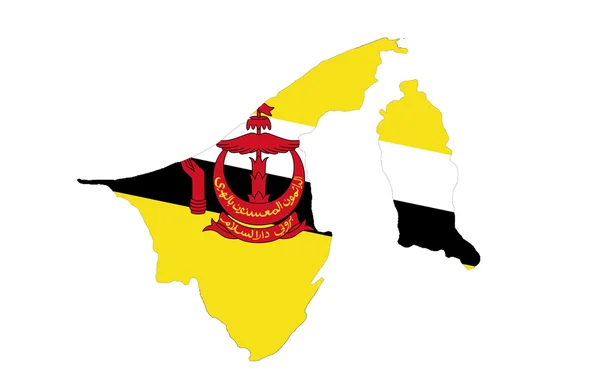 Karte zum Zustand von Brunei — Stockfoto