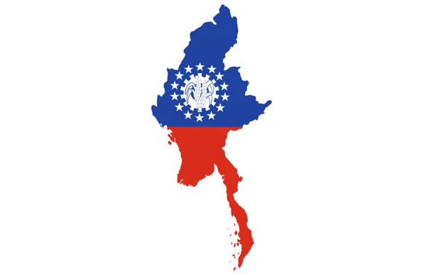 Union of Myanmar map — Stok fotoğraf