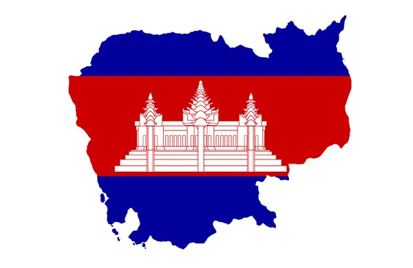 Kingdom of Cambodia map — Stockfoto