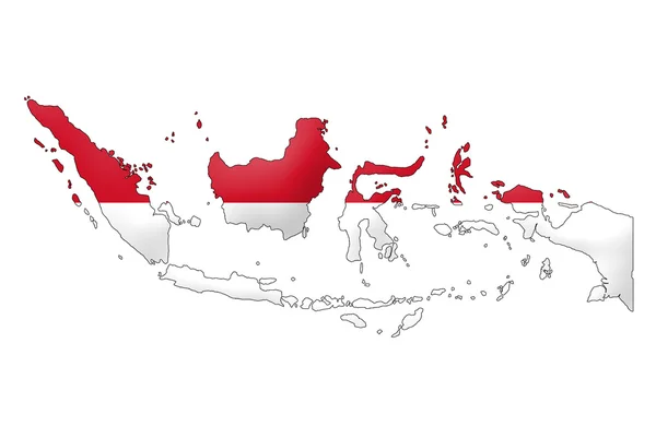 Indonesia flag map — Stock Photo © tony4urban #71543449