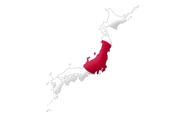 Japão Mapa — Fotografia de Stock