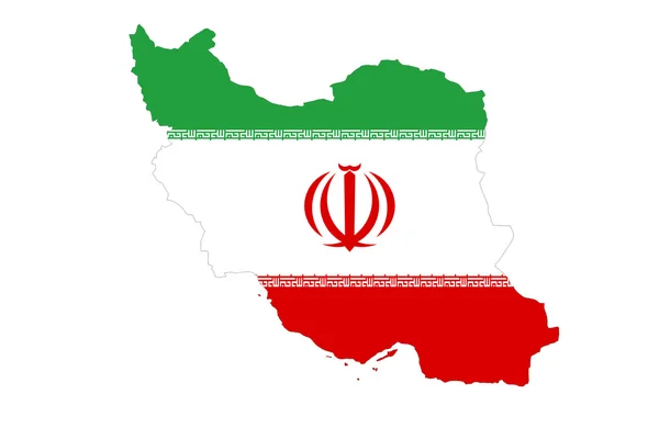 Mappa della Repubblica Islamica dell'Iran Immagini Stock Royalty Free