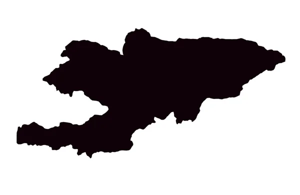 Карта Киргизии Стоковое Фото