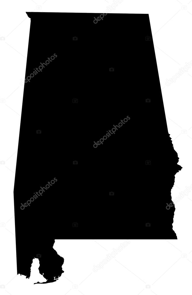 State of Alabama map