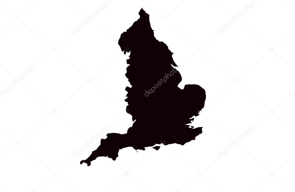 England map on white