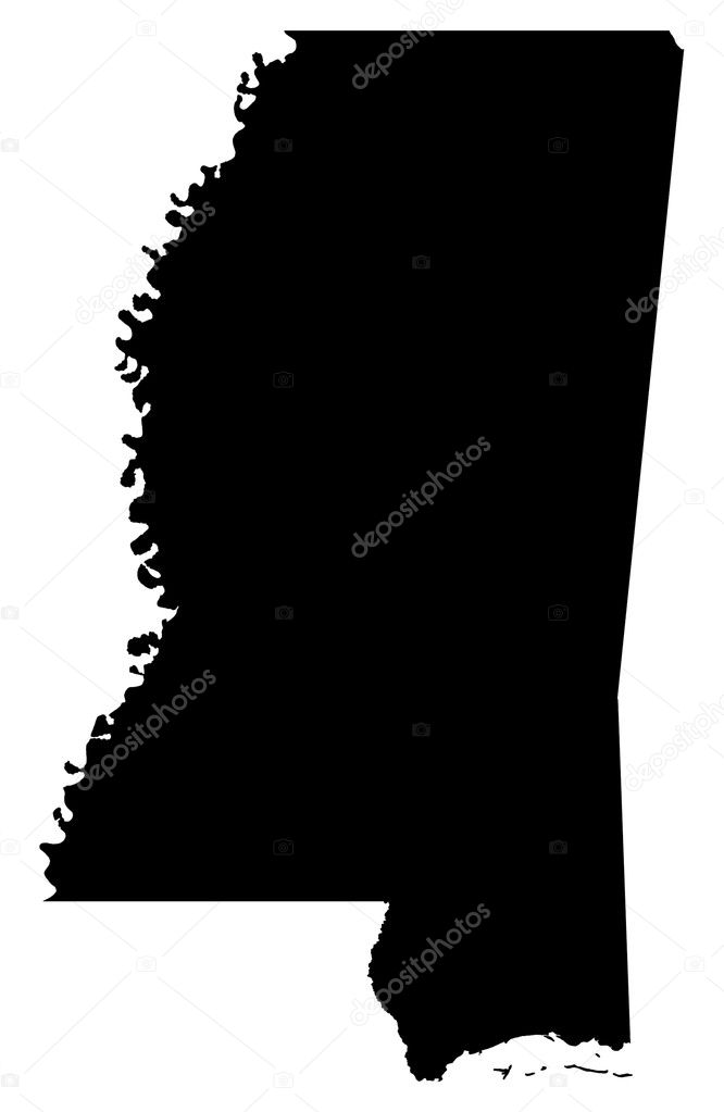 State of Mississippi map