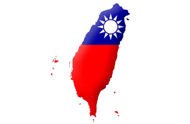 Republic of China, Taiwan map clipart