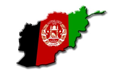 Afghanistan map on white clipart