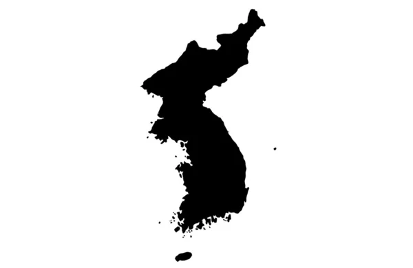 Kaart van Korea — Stockfoto