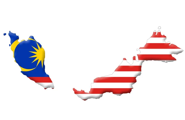 Federation of Malaysia map — Stok fotoğraf