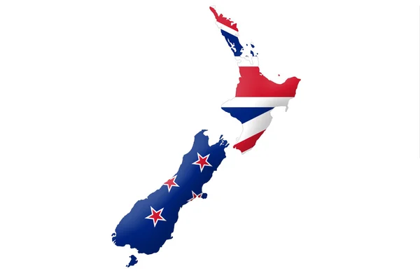 Peta Selandia Baru — Stok Foto