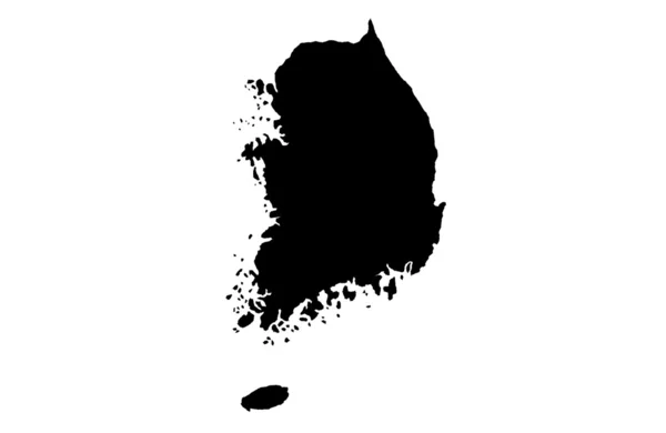 Republic of Korea map — Zdjęcie stockowe