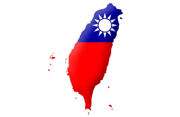 Republic of China, Taiwan map — Stock Photo, Image