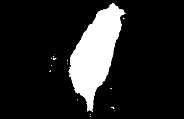 Taiwan map on black — Stockfoto