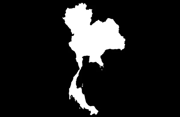 Thailand Karte auf schwarz — Stockfoto