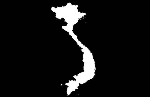 Vietnam map on black — Stock fotografie