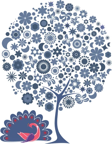 Синее дерево Стоковое Фото