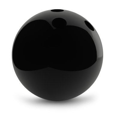 siyah parlak bowling topu