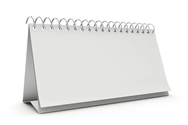 Leere Stehtischkalender isoliert auf weiß. — Stockfoto