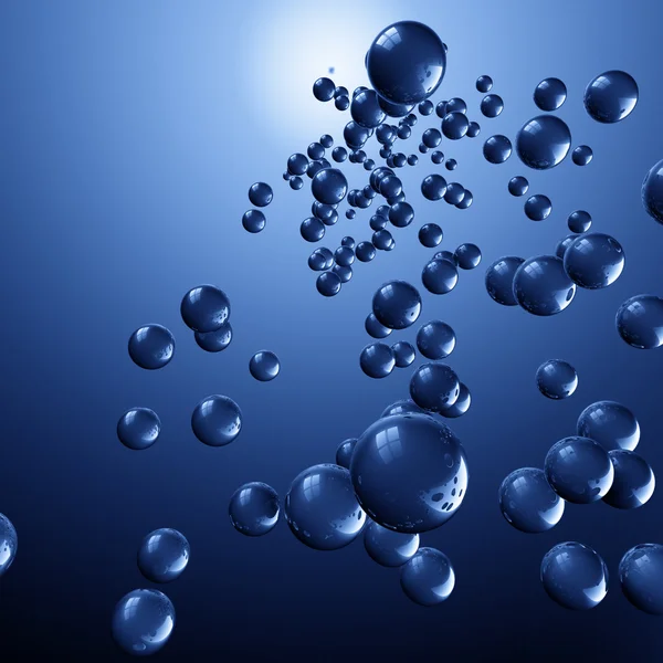 Abstracto bolas 3D fondo azul . — Foto de Stock