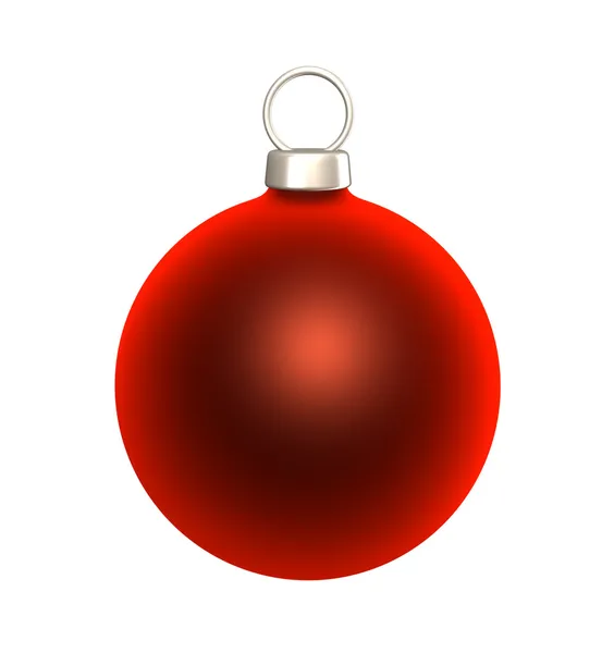Üres vörös karácsonyi bauble — Stock Fotó