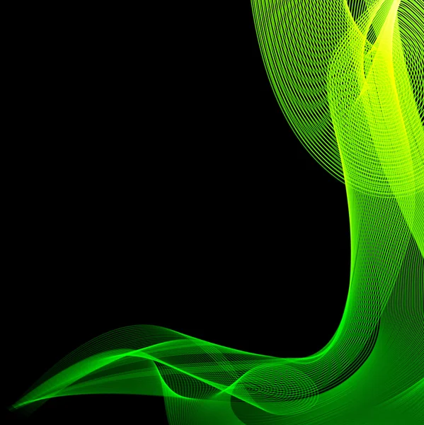 煙の抽象的な緑ベクトルの背景 — ストックベクタ