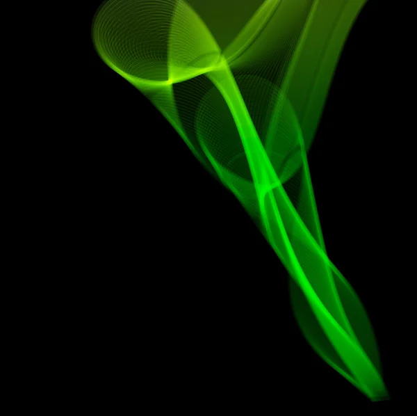 Abstract green vector smoke — Stock Vector