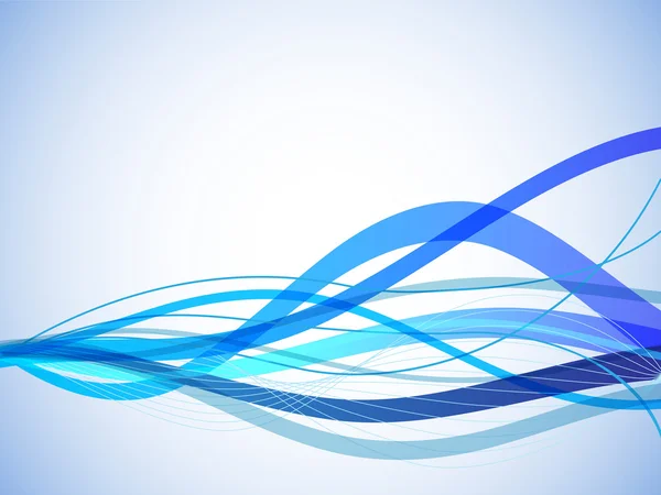 Fondo de rayas onduladas azules horizontales . — Vector de stock