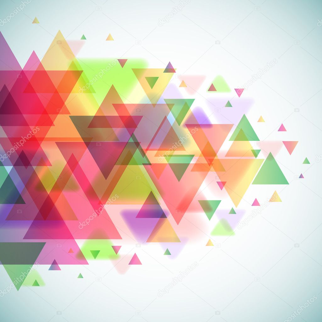 Abstract colorful triangles vector background.