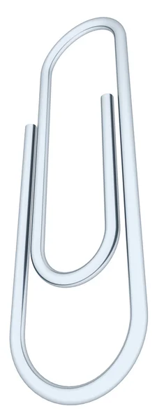 stock image Steel paper clip isolated on white background.