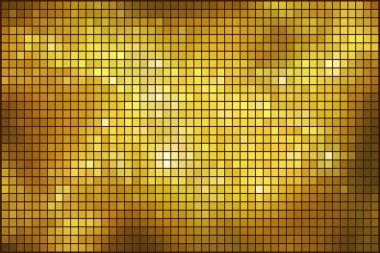 Golden mosaic vector background. clipart