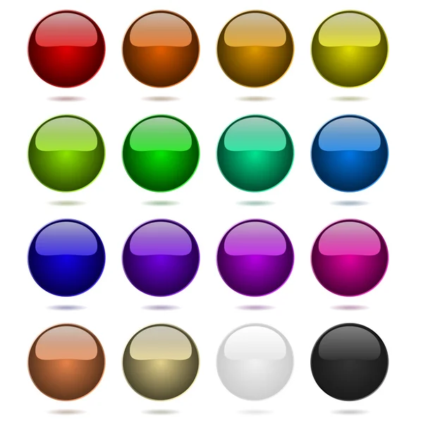 Conjunto de bolas de color aisladas en blanco . — Vector de stock