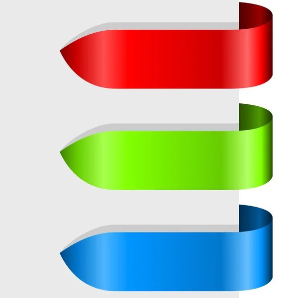 Blank färg band pilar designelement. — Stock vektor